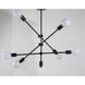 Canada 6 Light 26.8 inch Matte Black Chandelier Ceiling Light