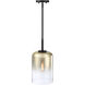 Gatsby 1 Light 8.5 inch Matte Black Pendant Ceiling Light