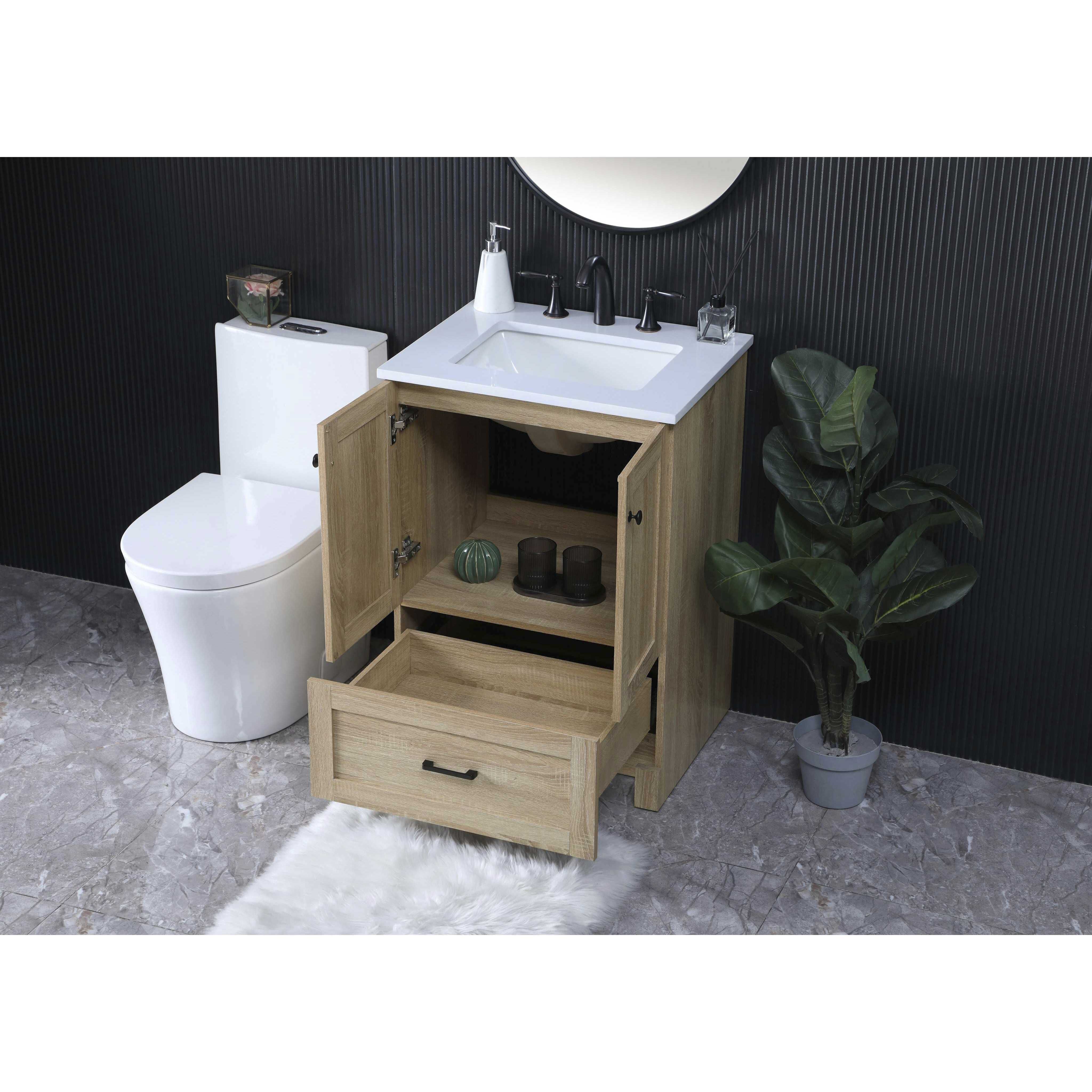 Soma 24 X 34 inch Mango Wood Bathroom Vanity Cabinet