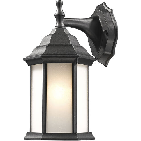 Waterdown 1 Light 12 inch Black Outdoor Wall Light