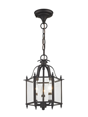 Livingston 3 Light 10 inch Bronze Convertible Mini Pendant/Ceiling Mount Ceiling Light
