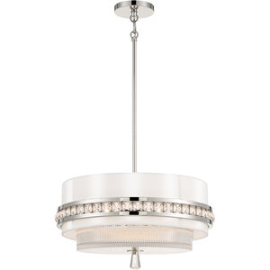 Sutton 3 Light 18.38 inch Polished Nickel Semi Flush And Pendant Ceiling Light