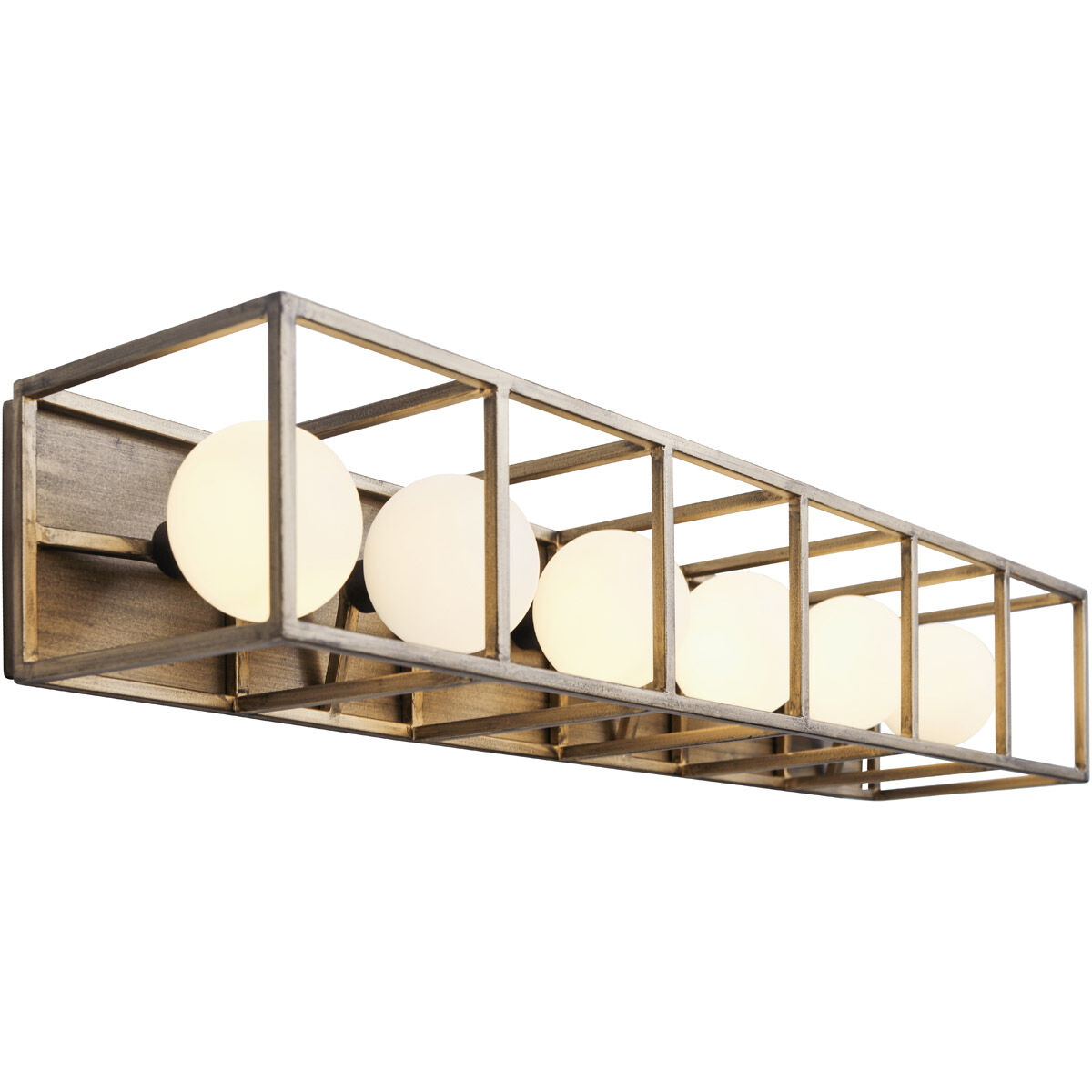 Plaza LED 28.38 inch Havana Gold and Carbon Bath Vanity Wall Light