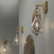 Tear Drop Hanging 1 Light 8 inch Clear Glass & Antique Brass Wall Sconce Wall Light
