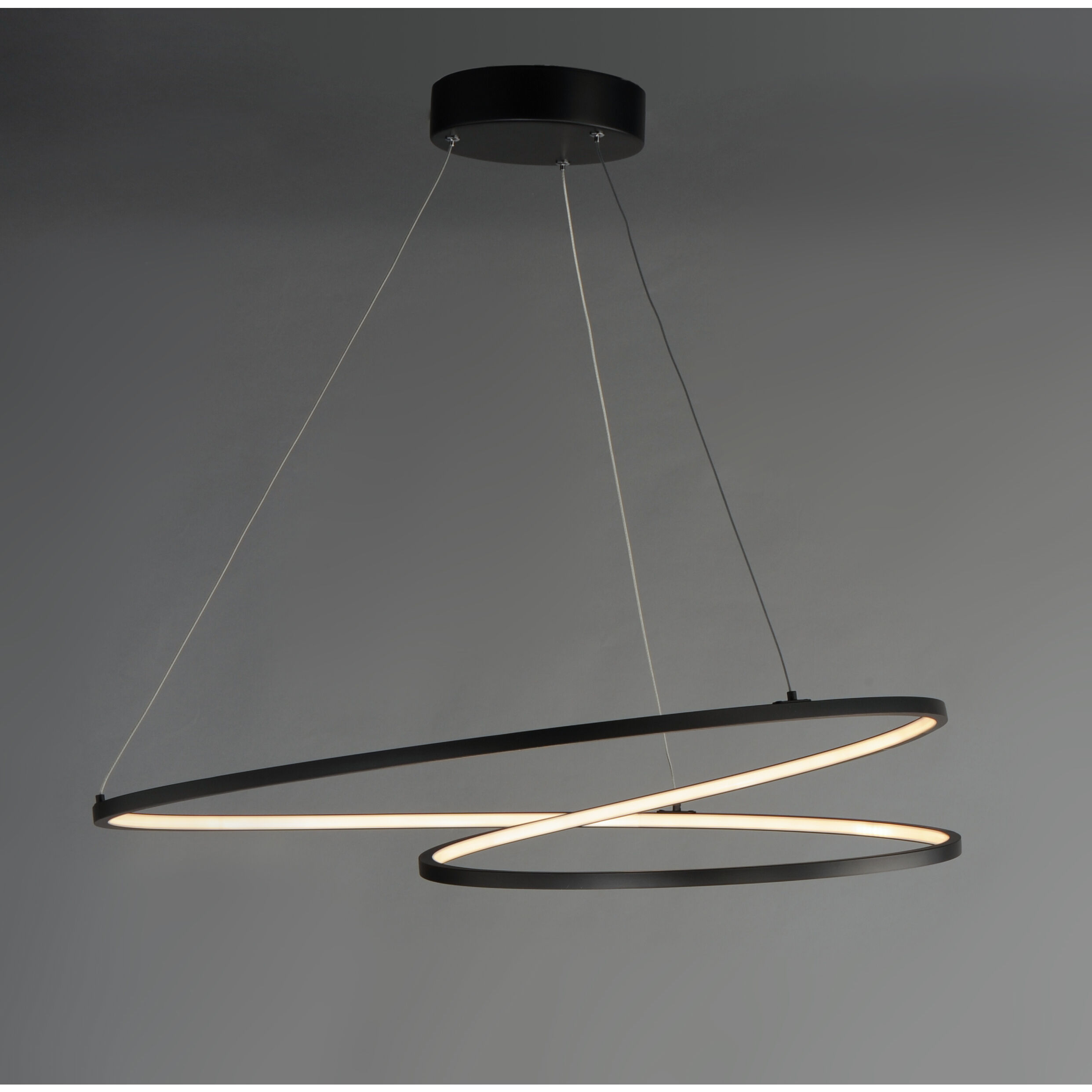 Cycle LED 24.5 inch Black Single Pendant Ceiling Light
