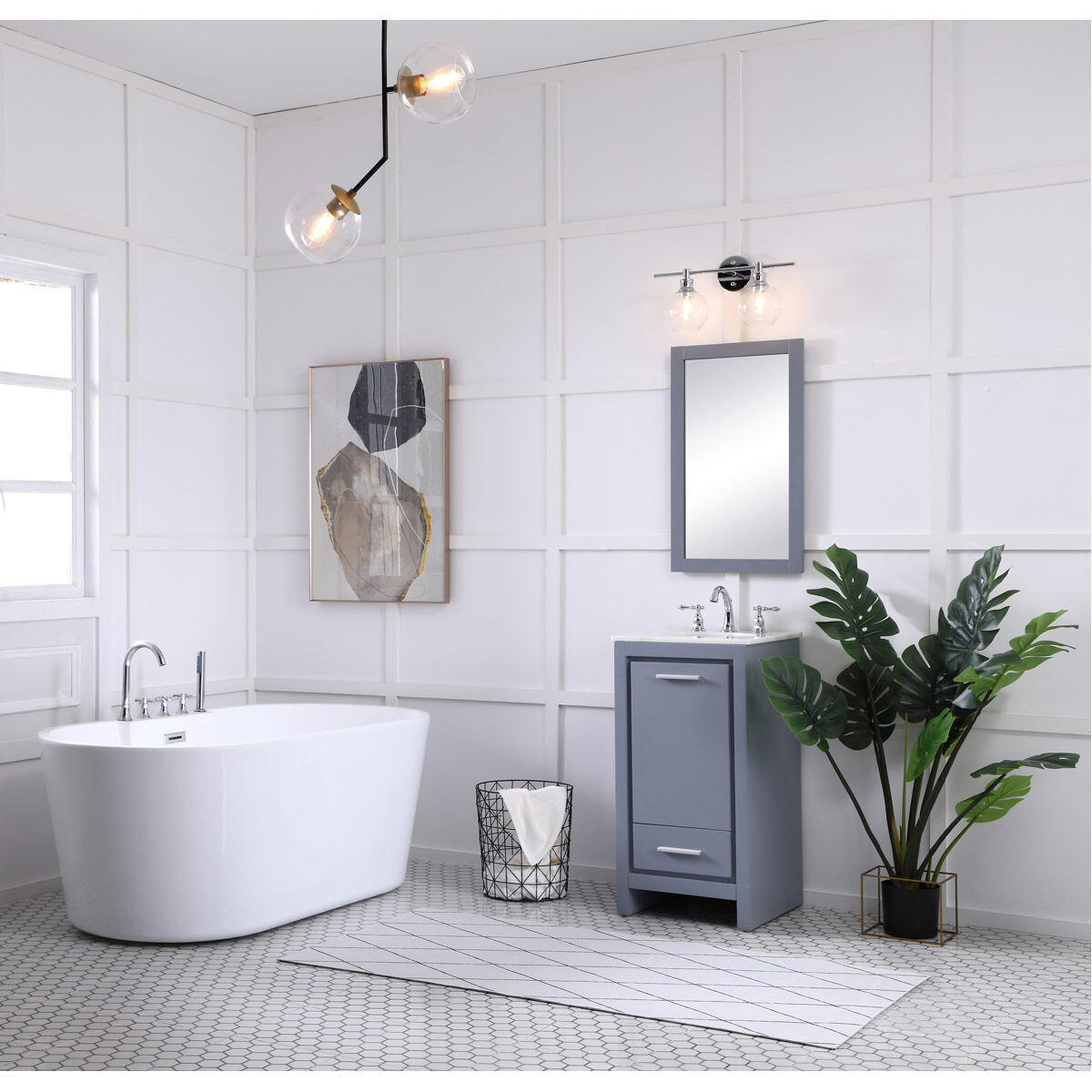 Collier 2 Light 19 inch Chrome Wall sconce Wall Light