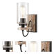 Paladin LED 4.5 inch Matte Black Sconce Wall Light in Seedy Glass