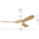 Mylo 60 inch Matte White with White Maple Blades Ceiling Fan