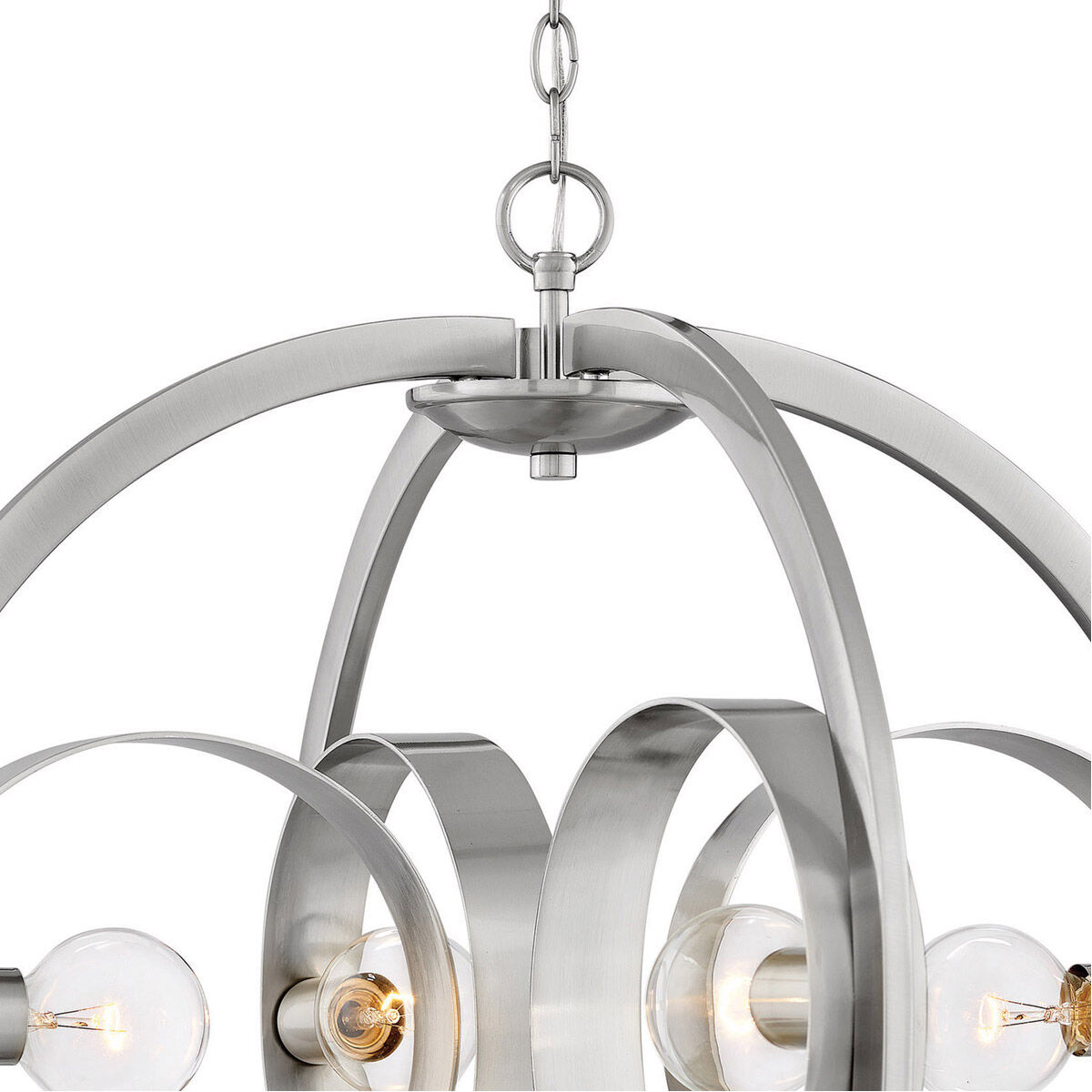 Orson 4 Light 26 inch Brushed Nickel Chandelier Ceiling Light