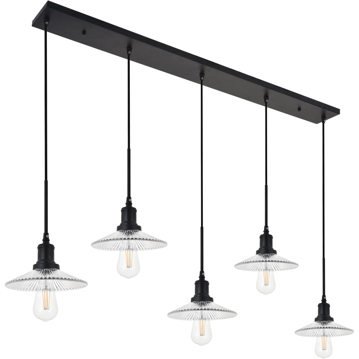 Waltz 5 Light 49 inch Black Pendant Ceiling Light