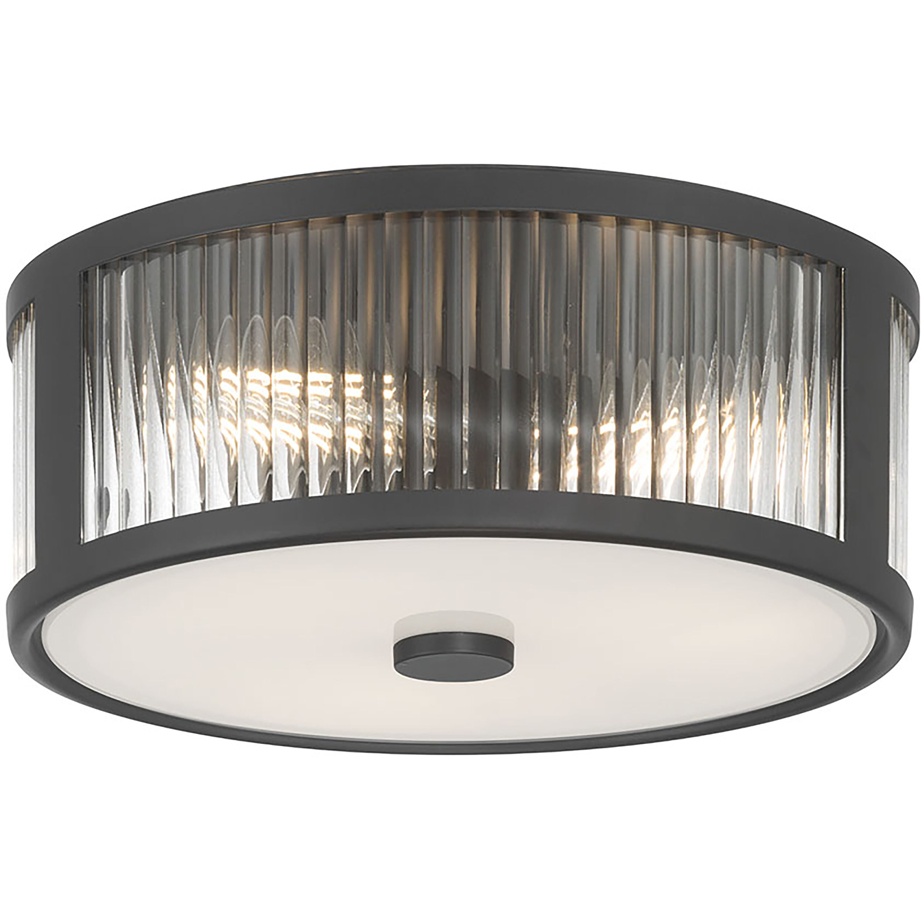 Ardezia 3 Light 11.75 inch Matte Black Flush Mount Ceiling Light