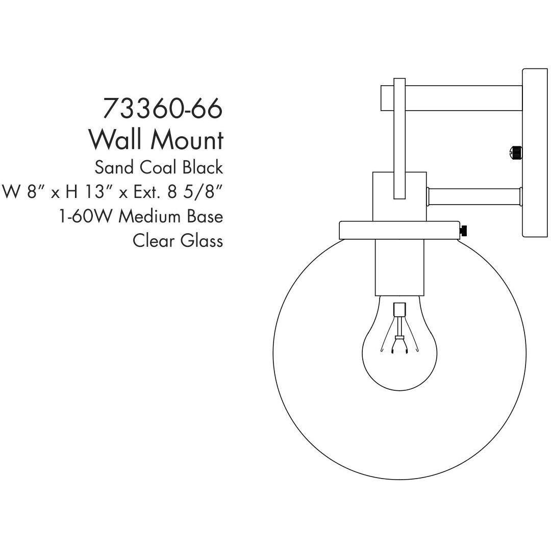 Wenston Outdoor Wall Mount in Sand Coal, Great Outdoors