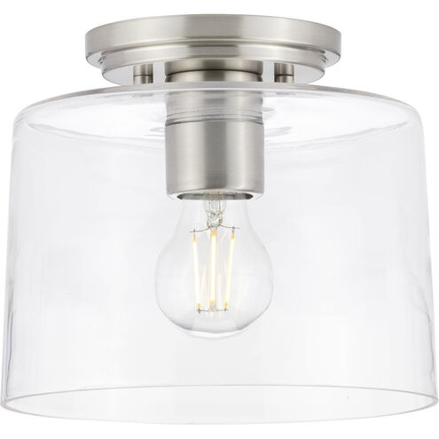 Adley 1 Light 9 inch Brushed Nickel Flush Mount Ceiling Light