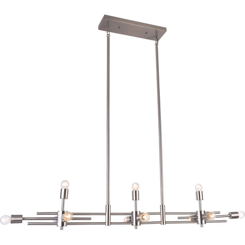 Canada 11 Light 9 inch Shiny Nickel Chandelier Ceiling Light