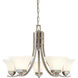 Agilis 5 Light 27 inch Brushed Nickel Chandelier Ceiling Light