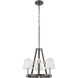 Armstrong Grove 3 Light 18 inch Charcoal with Satin Nickel Chandelier Ceiling Light