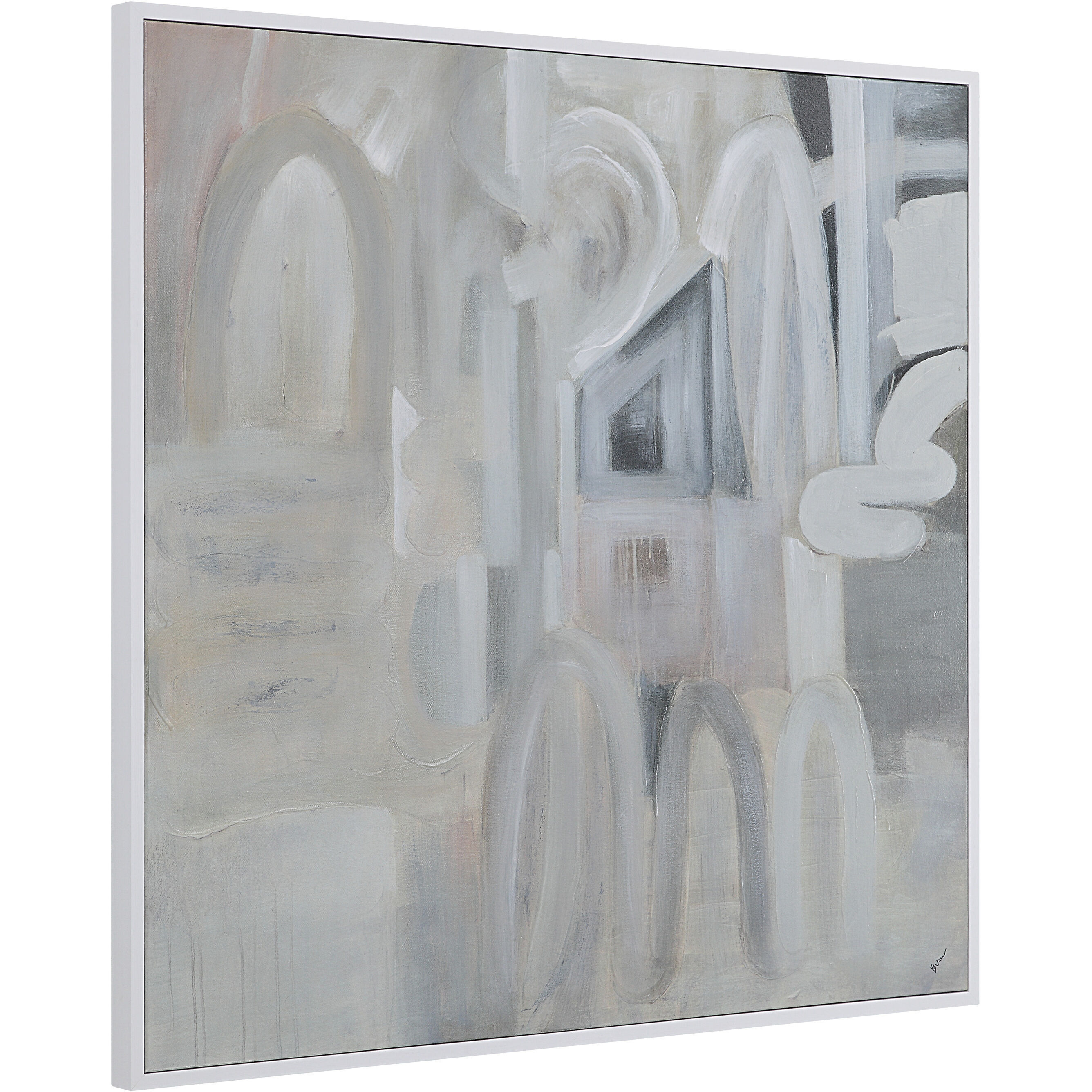 Palazzo White/Beige/Green Canvas Art