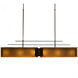 Urban Loft 6 Light Novel Brass Linear Pendant Ceiling Light in E26 Incandescent, Ivory Wisp, Parallel