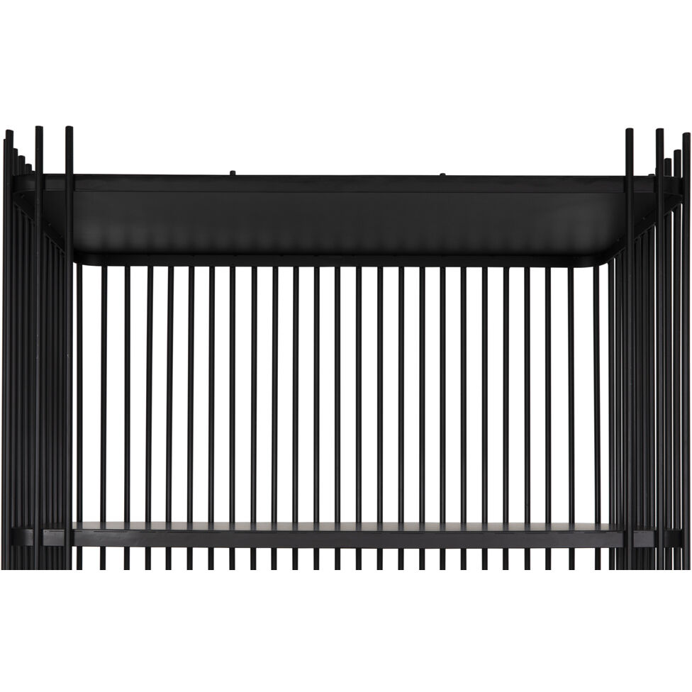 Mila Matte Black Bookcase