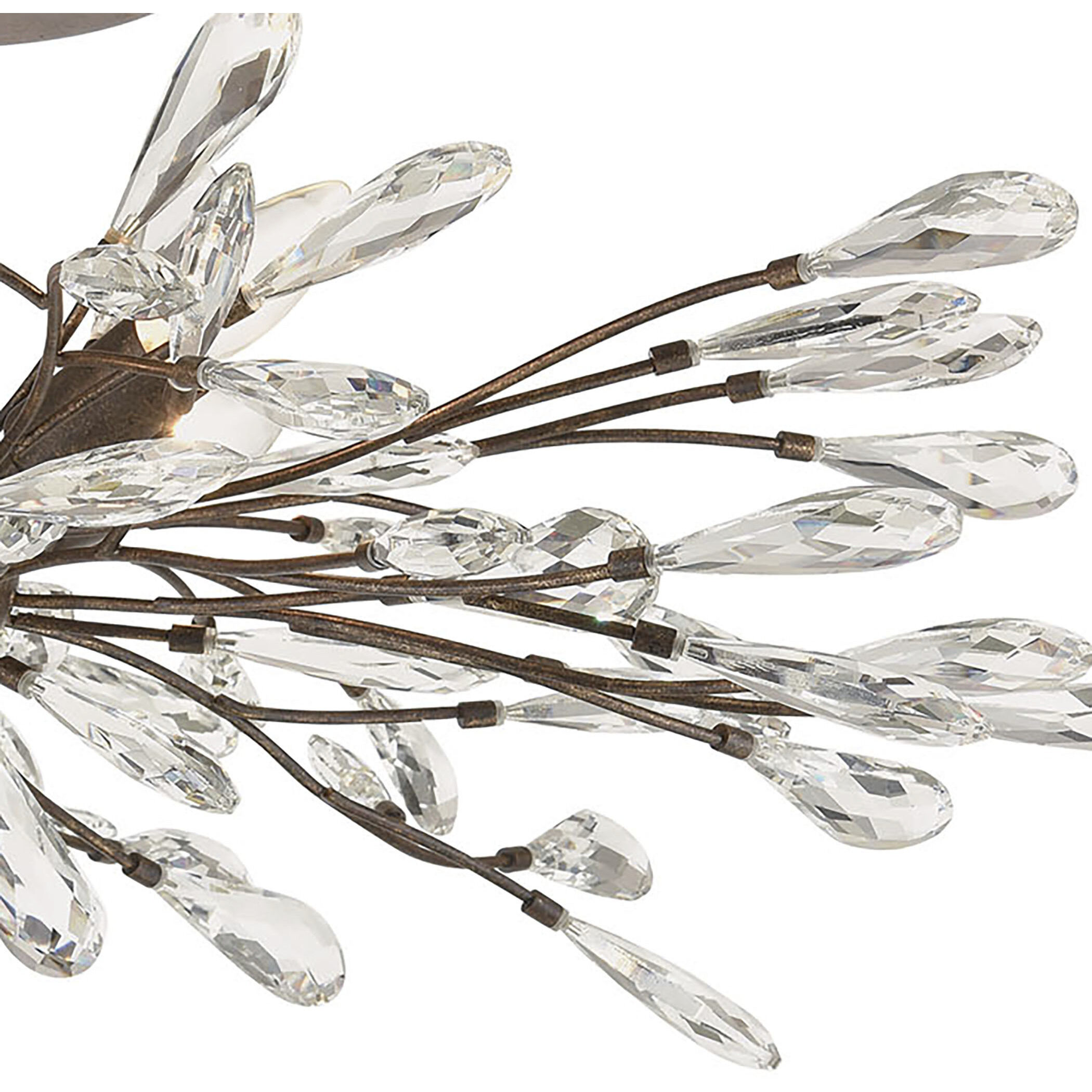 Crislett 4 Light 28 inch Sunglow Bronze Semi Flush Mount Ceiling Light