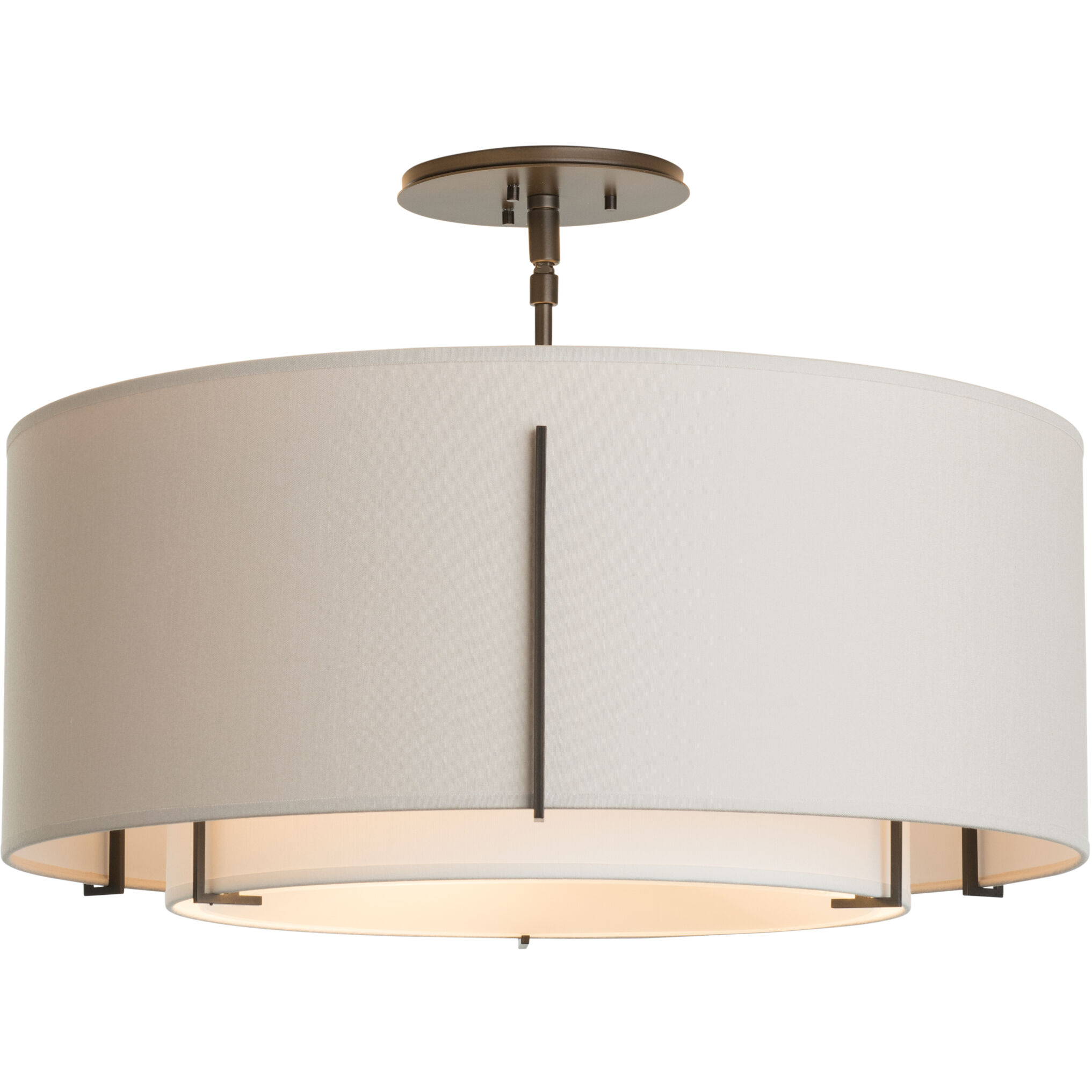 Exos 3 Light 22.9 inch Dark Smoke Semi-Flush Ceiling Light - Open Box