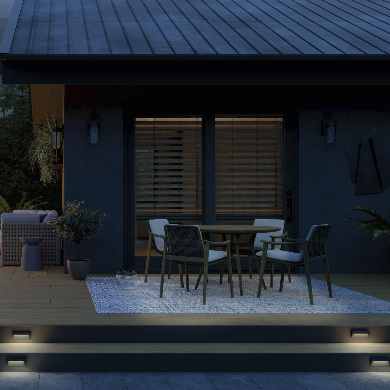 Brix 1 Light 19.25 inch Black Textured Outdoor Wall, Medium