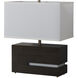 Zen 20 inch 23.00 watt Ebony and Weathered Brass Reclining Table Lamp Portable Light