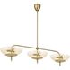 Fiorello 9 Light 54 inch Brushed Gold Linear Chandelier Ceiling Light