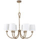 Bimini 6 Light 36 inch Natural Chandelier Ceiling Light, Small