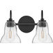 Vera LED 15 inch Black Bath Light Wall Light