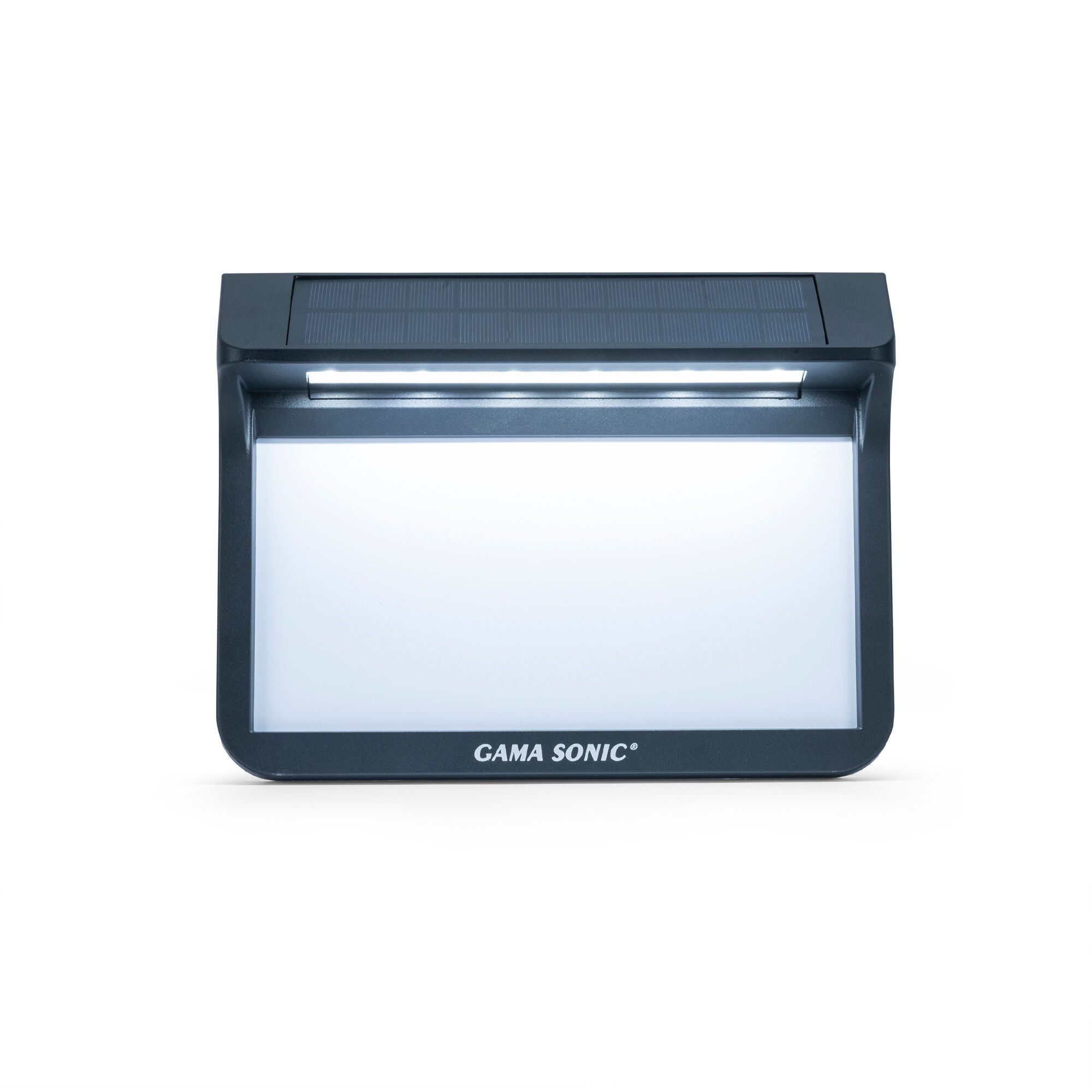 Christopher 8 inch Black Solar Address Wall Plague Light 