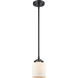 Nouveau Bell LED 5 inch Oil Rubbed Bronze Mini Pendant Ceiling Light in Matte White, Nouveau