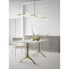 Champalimaud Brindille LED 61.25 inch Soft Brass Linear Chandelier Ceiling Light, XL