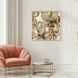 Petal Play Green and Brown and Multi and Pink Framed Art