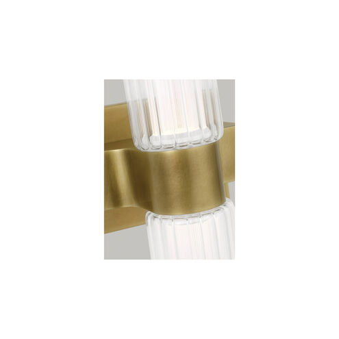 Avroko Langston LED 22.7 inch Plated Brass Bath Sconce Wall Light, Integrated LED