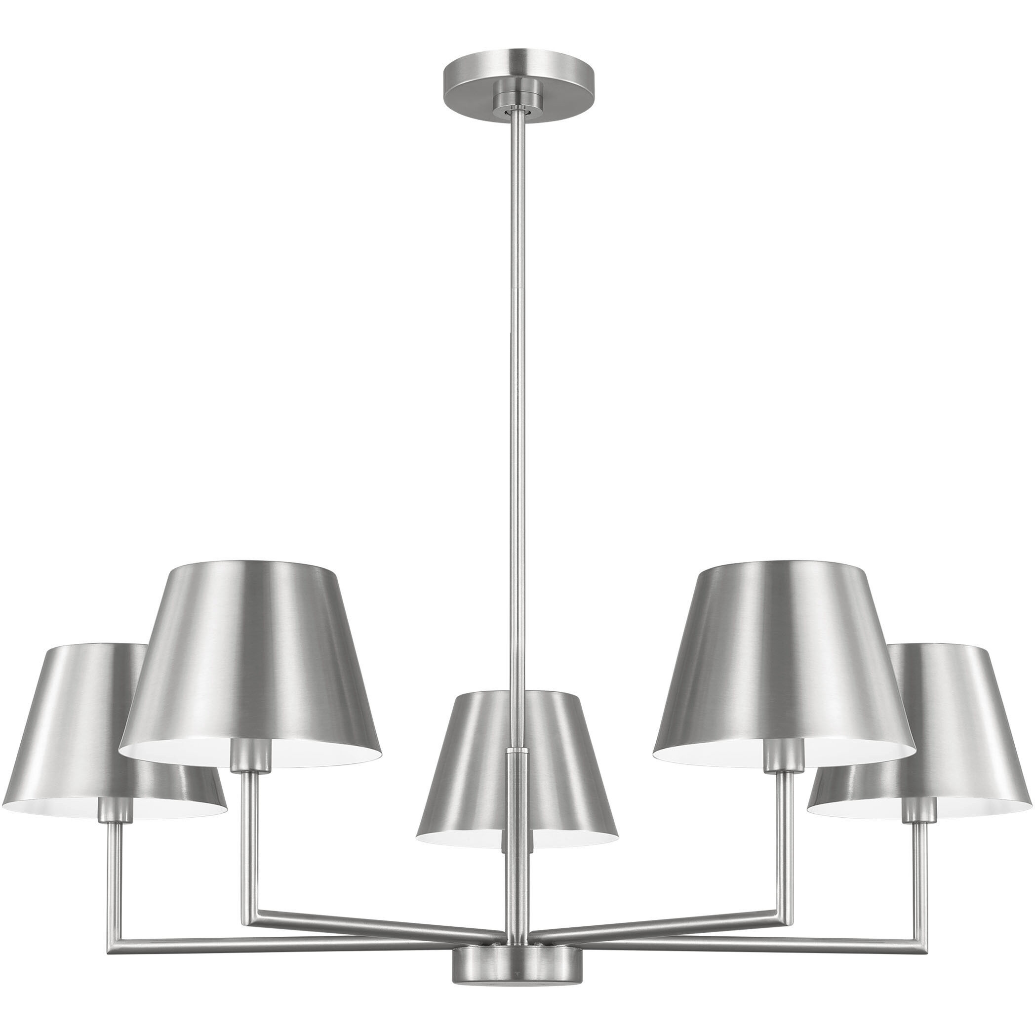 Drew & Jonathan Ender 5 Light 32.63 inch Brushed Nickel Chandelier Ceiling Light, Medium
