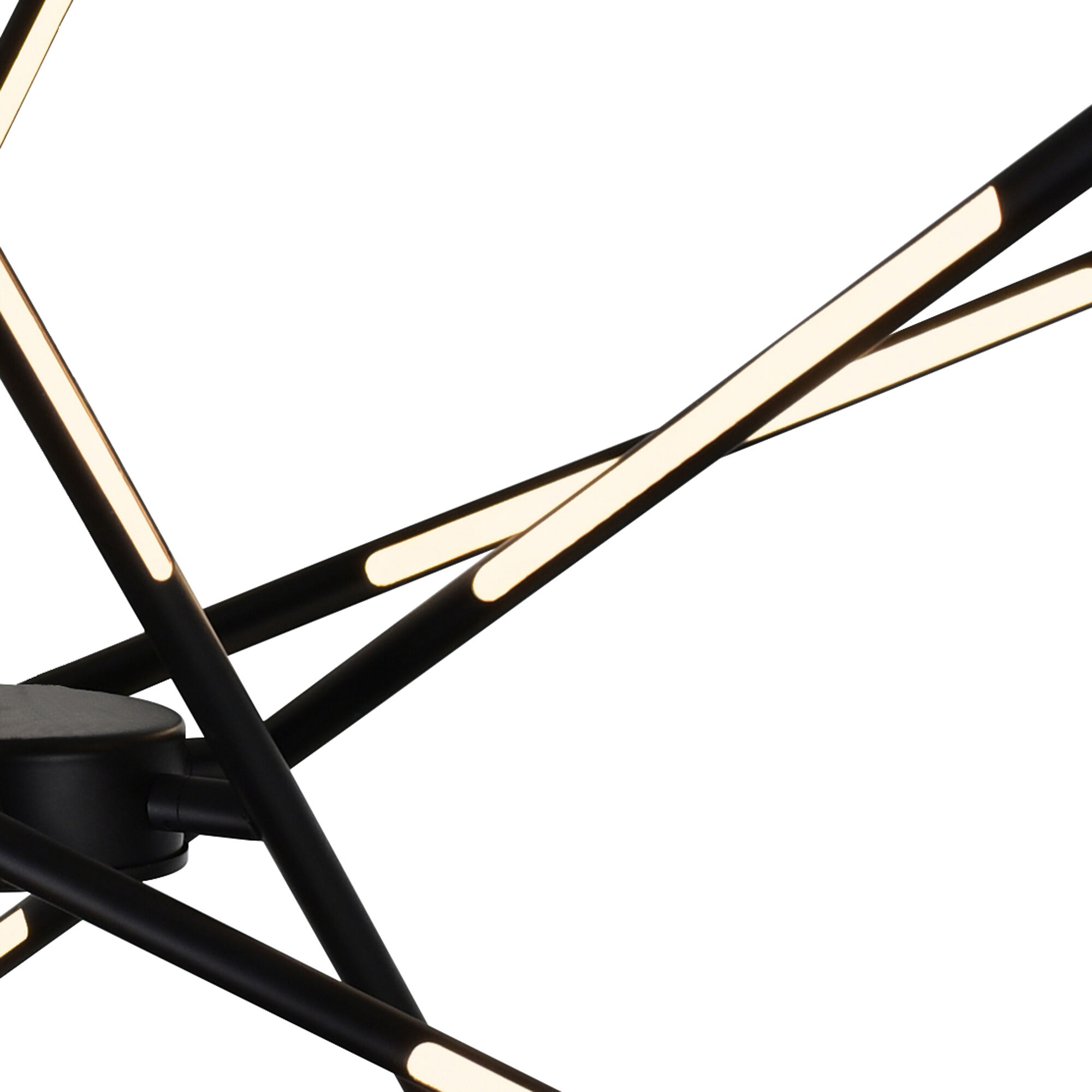 Oskil LED 31 inch Black Chandelier Ceiling Light