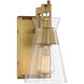 Lakewood 1 Light 5.5 inch Warm Brass Wall Sconce Wall Light, Essentials