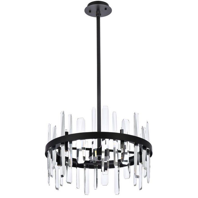 Serena 10 Light 20 inch Black Pendant Ceiling Light