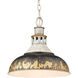 Kinsley 1 Light 14 inch Aged Galvanized Steel Pendant Ceiling Light in Antique Black Iron, Large