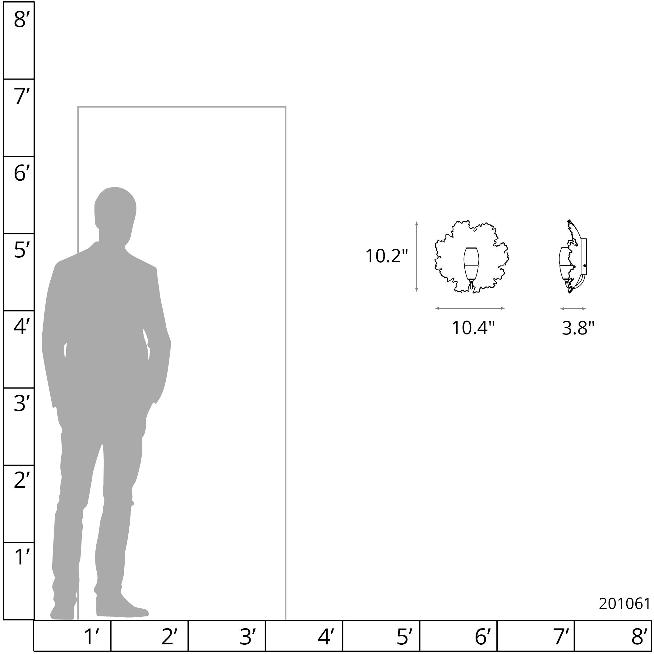 Pangea LED 10.4 inch Dark Smoke ADA Sconce Wall Light