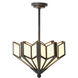 Victory 4 Light 17.72 inch Bronze Highlight Ceiling Lamp Ceiling Light
