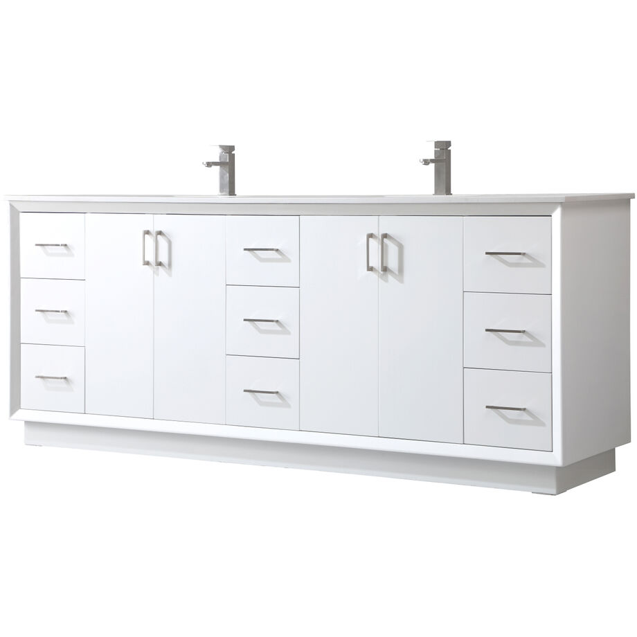Hayes 84 X 22 X 35 inch White Vanity Sink Set