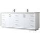 Hayes 84 X 22 X 35 inch White Vanity Sink Set