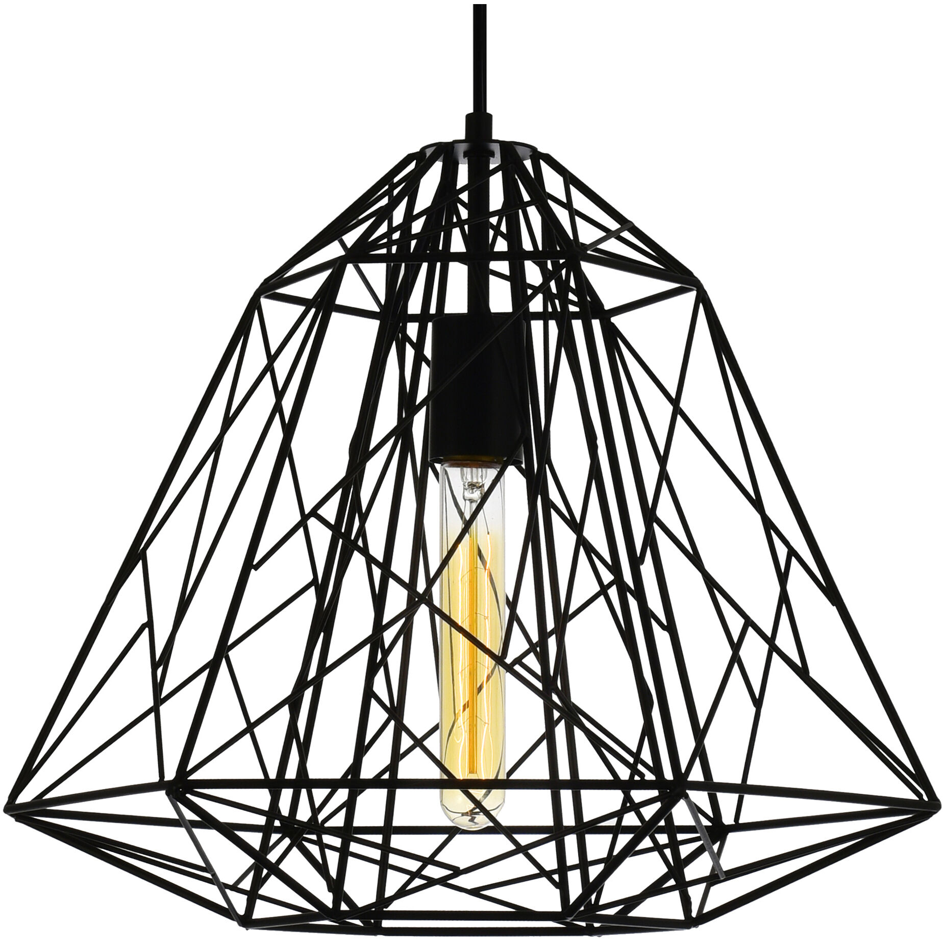 Bagheera 1 Light 16 inch Black Down Pendant Ceiling Light