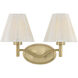 Rosa 2 Light 17 inch Noble Brass Bathroom Vanity Light Wall Light
