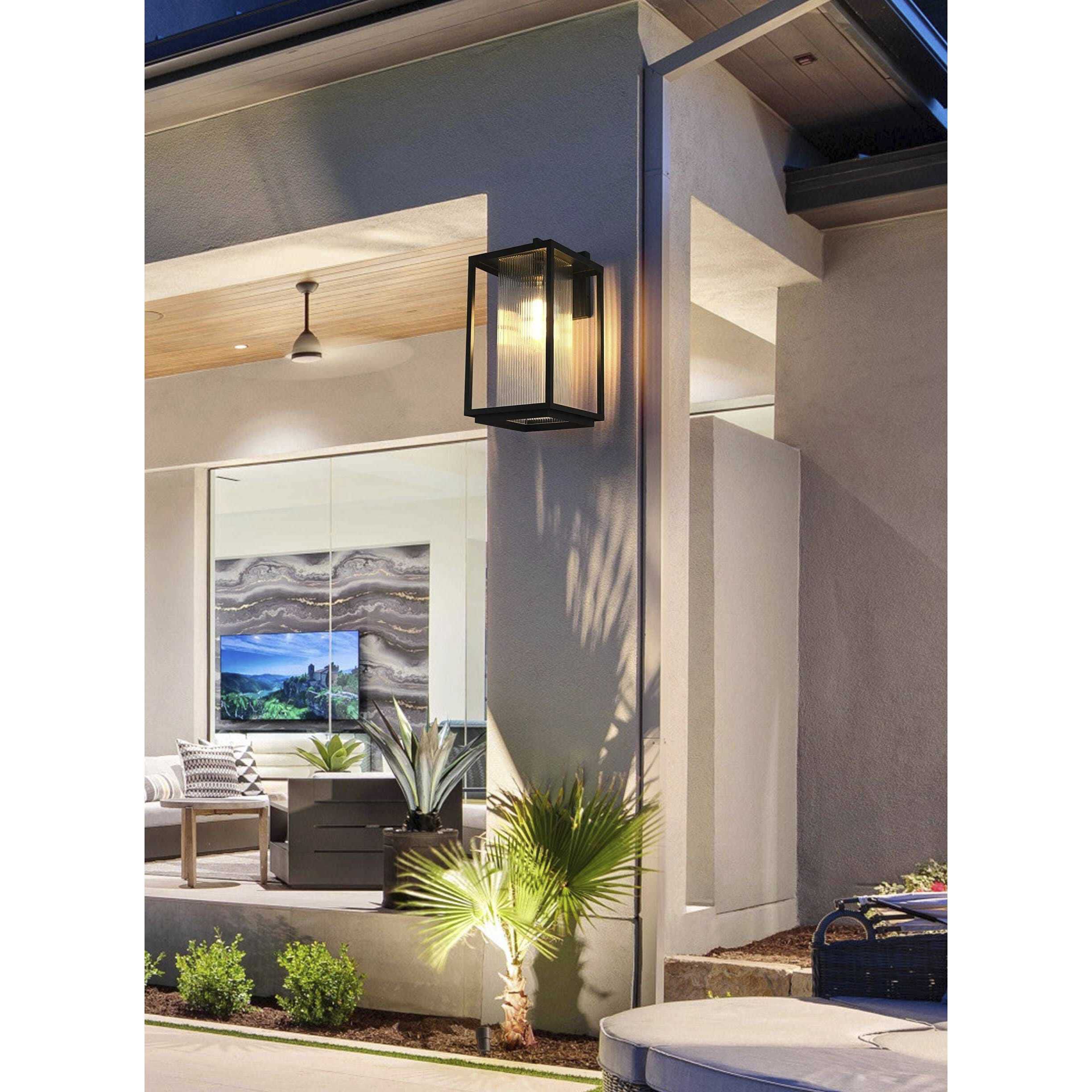 Willington 1 Light 17 inch Black Outdoor Wall Sconce