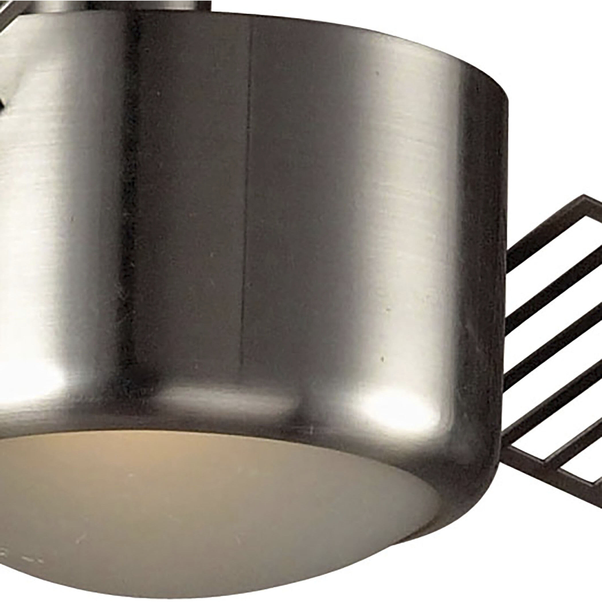 Novelty 2 Light 16 inch Satin Nickel with Black Flush Mount Ceiling Light