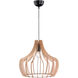 Wood 1 Light 24 inch Wood Color Pendant Ceiling Light