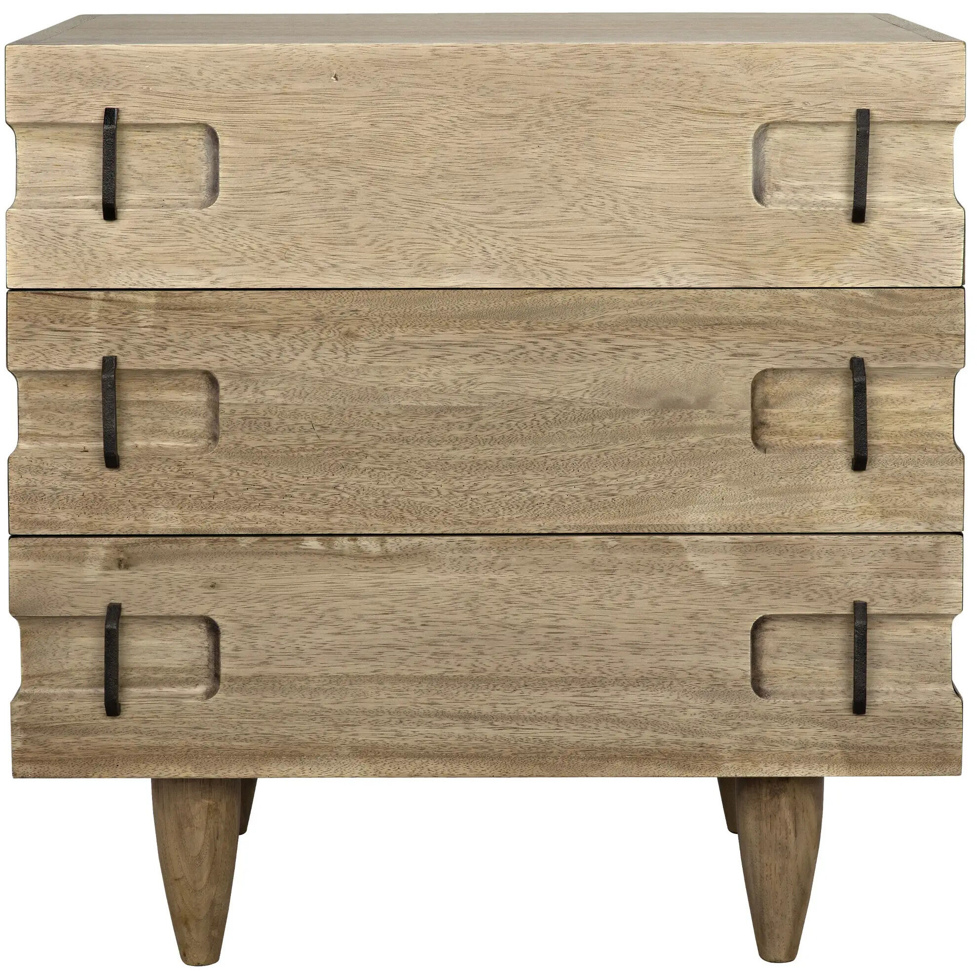 David 32.5 X 32 inch Washed Walnut Side Table